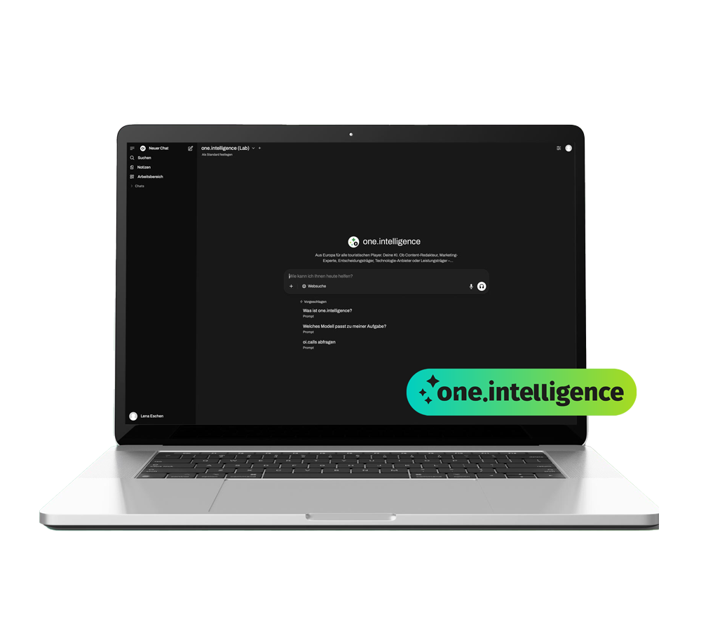 Mockup der one.intelligence platform
